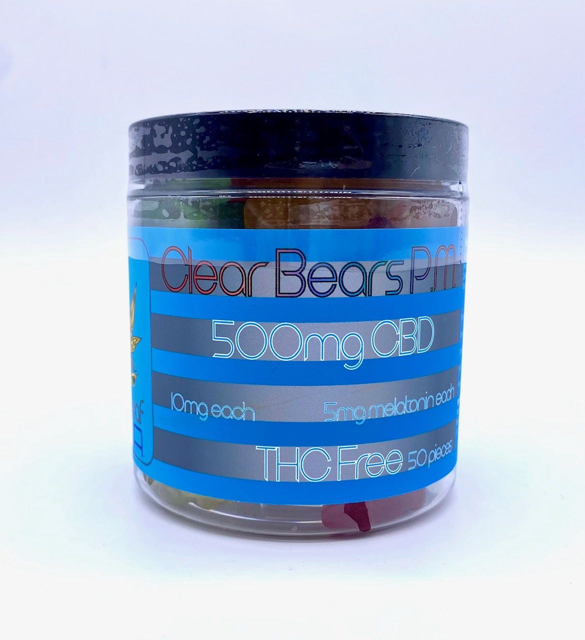 500mg | PM CBD Clear Gummy Bears w/melatonin