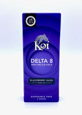 2mL | D8 + THCO + THCP Disposable | Blackberry Kush (Indica) - Indica