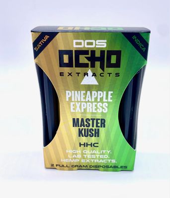 2 FULL GRAM PINEAPPLE EXPRESS &amp; MASTER KUSH - HHC - DOS OCHO EXTRACTS