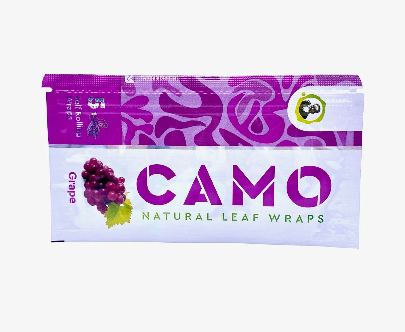 Camo Natural Leaf Wraps - Grape