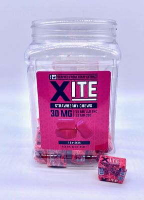 30 mg Delta 9 Strawberry Chews