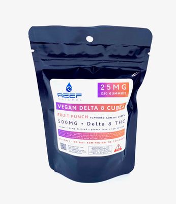 500 mg Vegan Delta 8 Fruit Punch Gummies