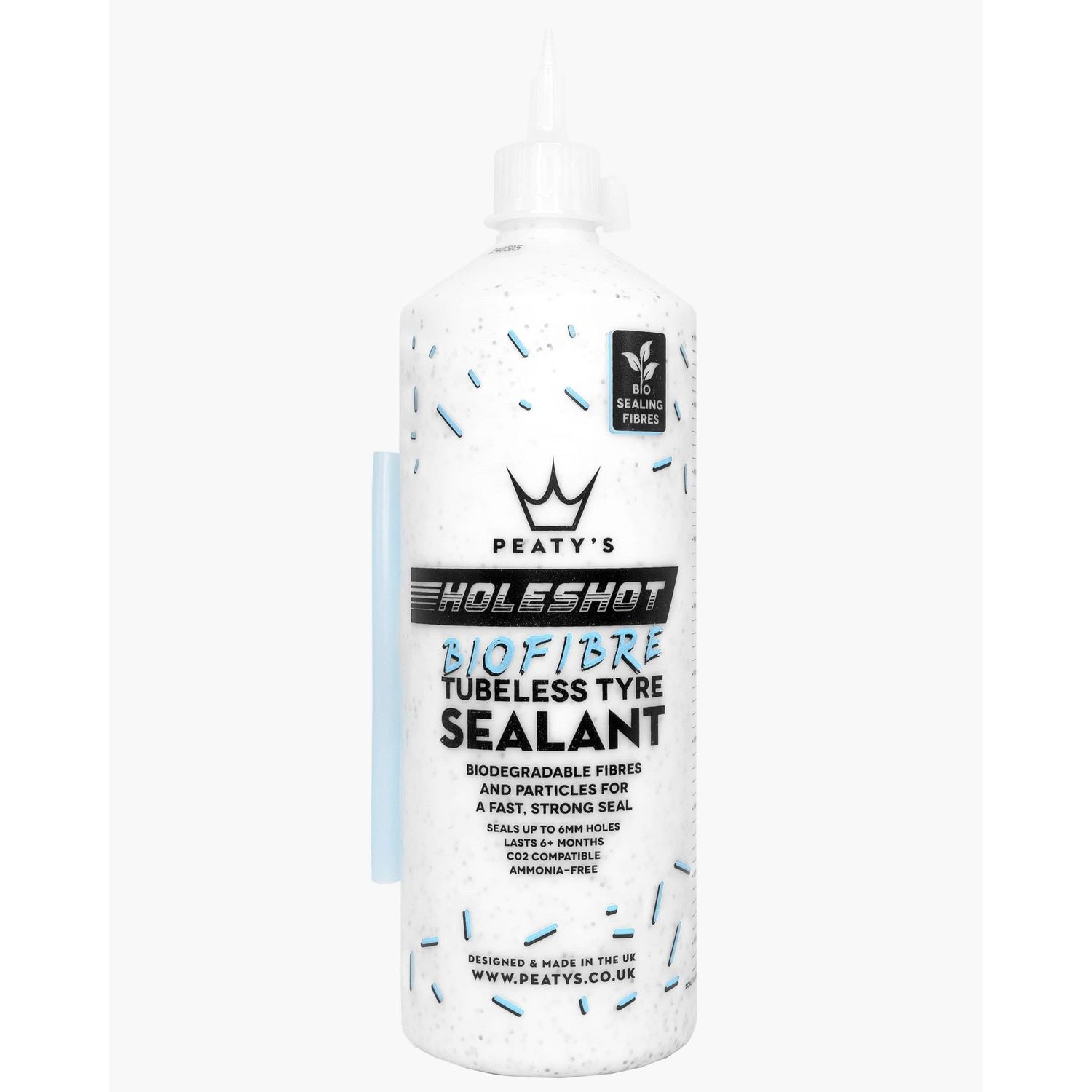 Peaty&#39;s Holeshot BioFibre Tubeless Tyre Sealant 1L