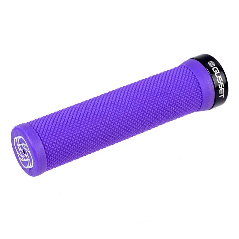 Single File Lock-On Grips Purple 133mm