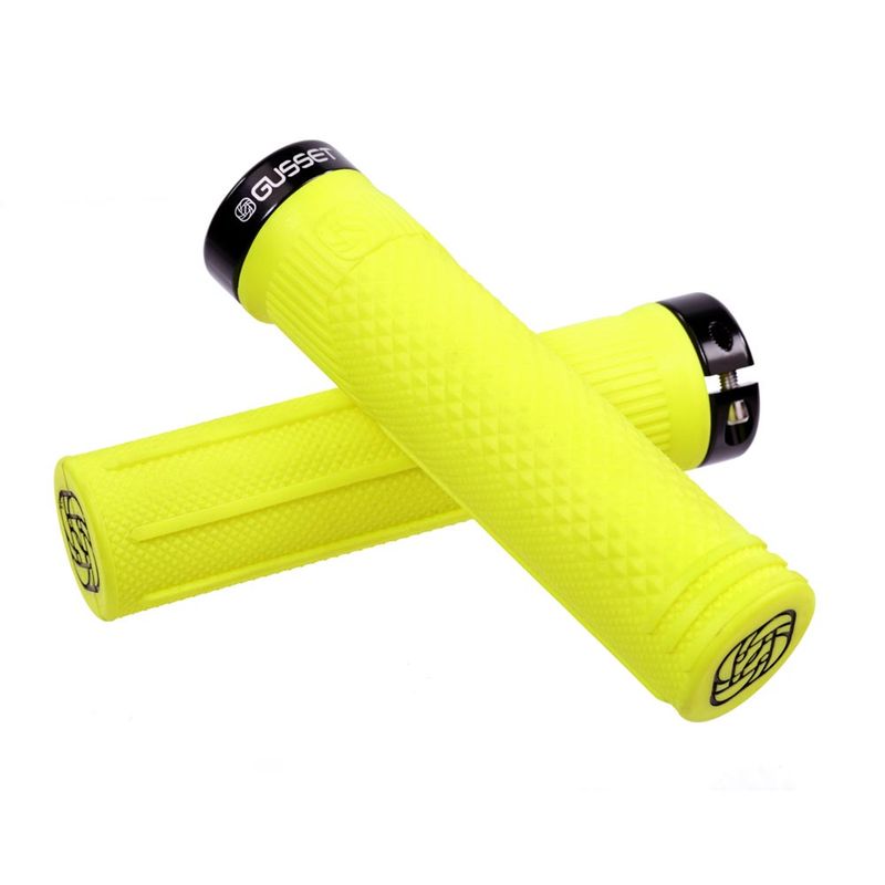 Gusset S2 Lock-On Grips - Extra Soft - Fluro Yellow