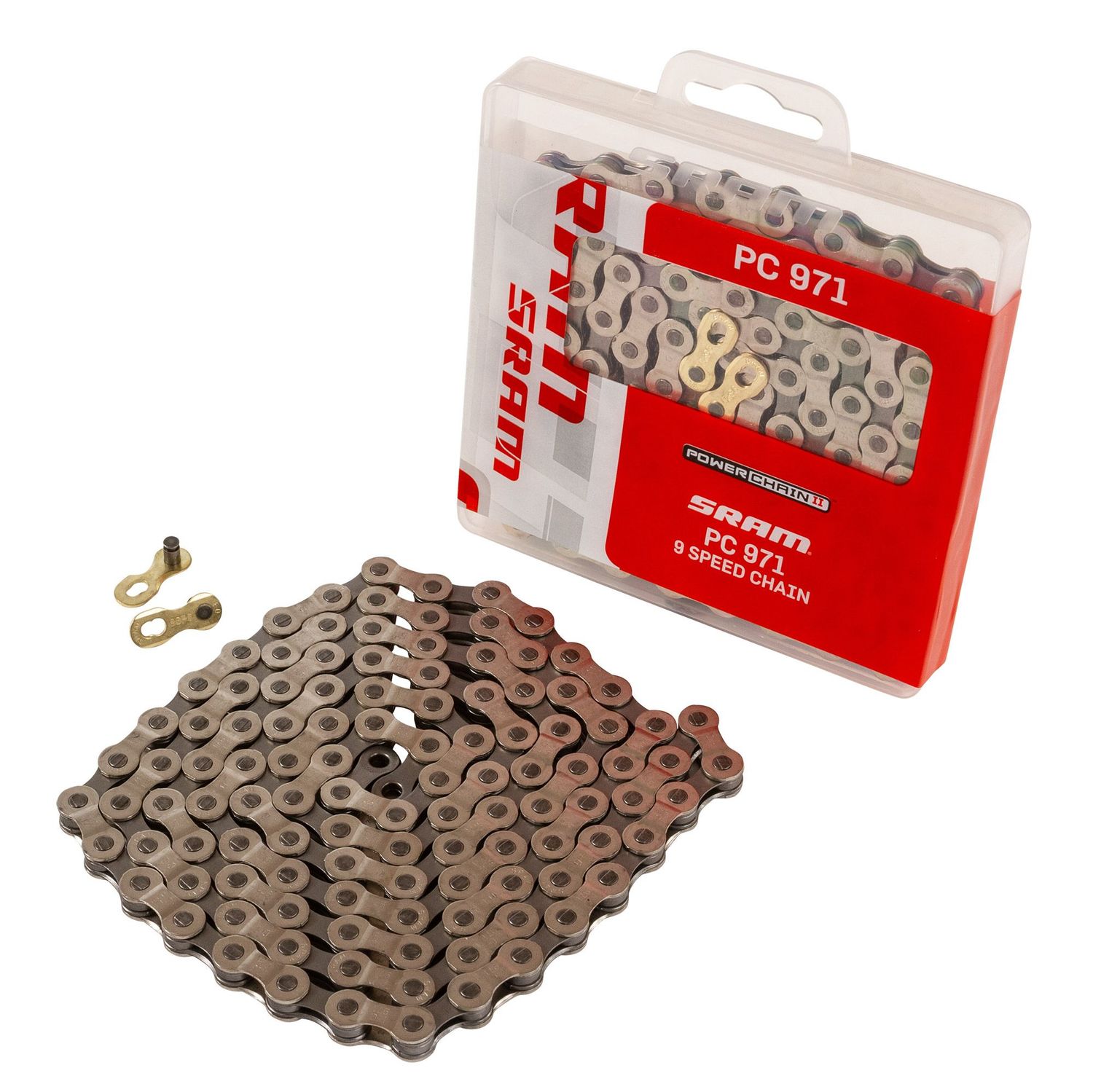 Sram PC971 9spd Chain Silver/Grey (114 Links) 9 speed