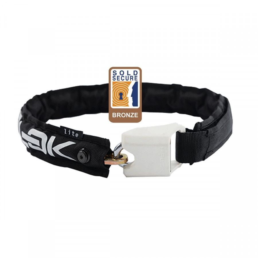 Hiplok Lite Wearable Chain Lock - Waist 24-44 Inches (Bronze Sold Secure): BLACK/WHITE 6mm x 75cm
