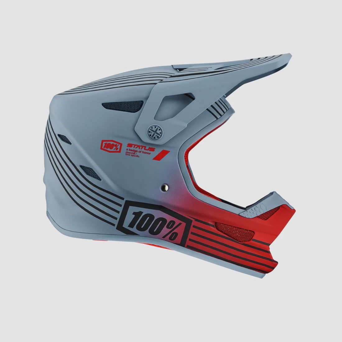 100% Status Youth Helmet, Size: Small, Colour: Caltec / Grey