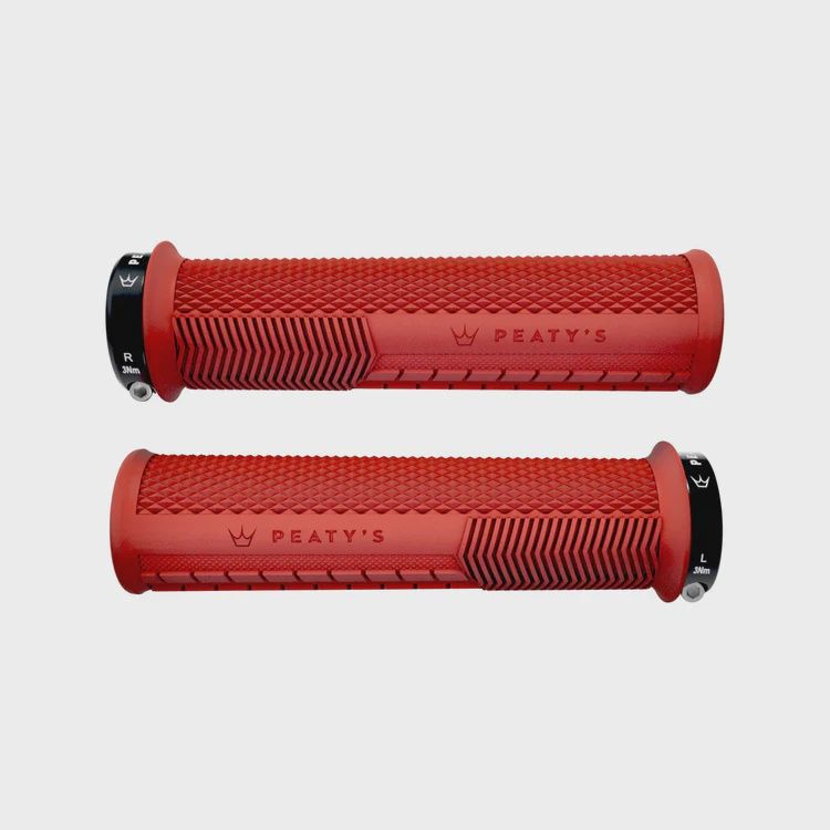 Peaty&#39;s Monarch Grips, Design: Knurl, Colour: Red, Size: Thin