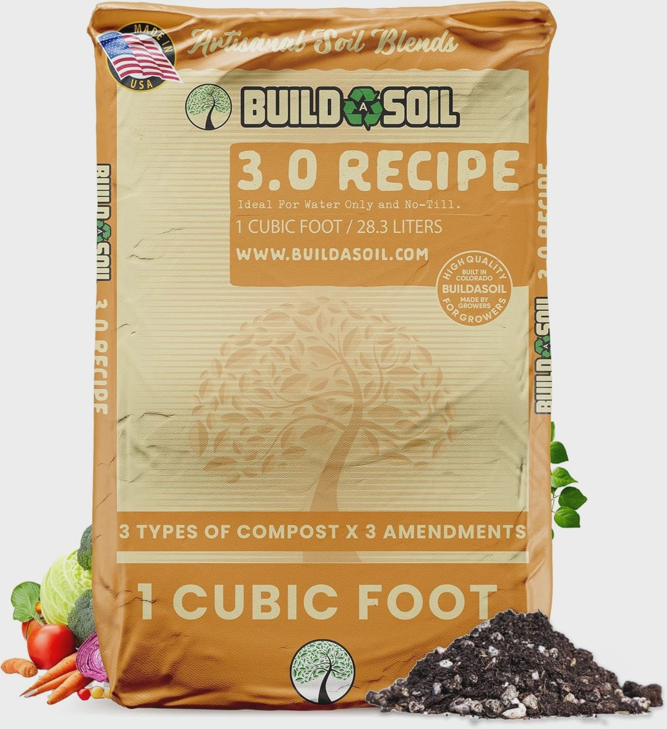 BuildASoil Potting Soil Recipe 3.0 1 CU. FT.