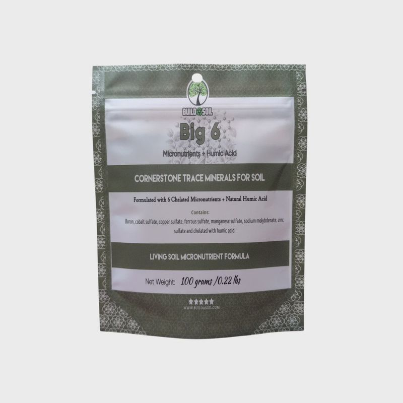 BuildASoil BIG 6 Micronutrients + Humic Acid 100 GRAMS