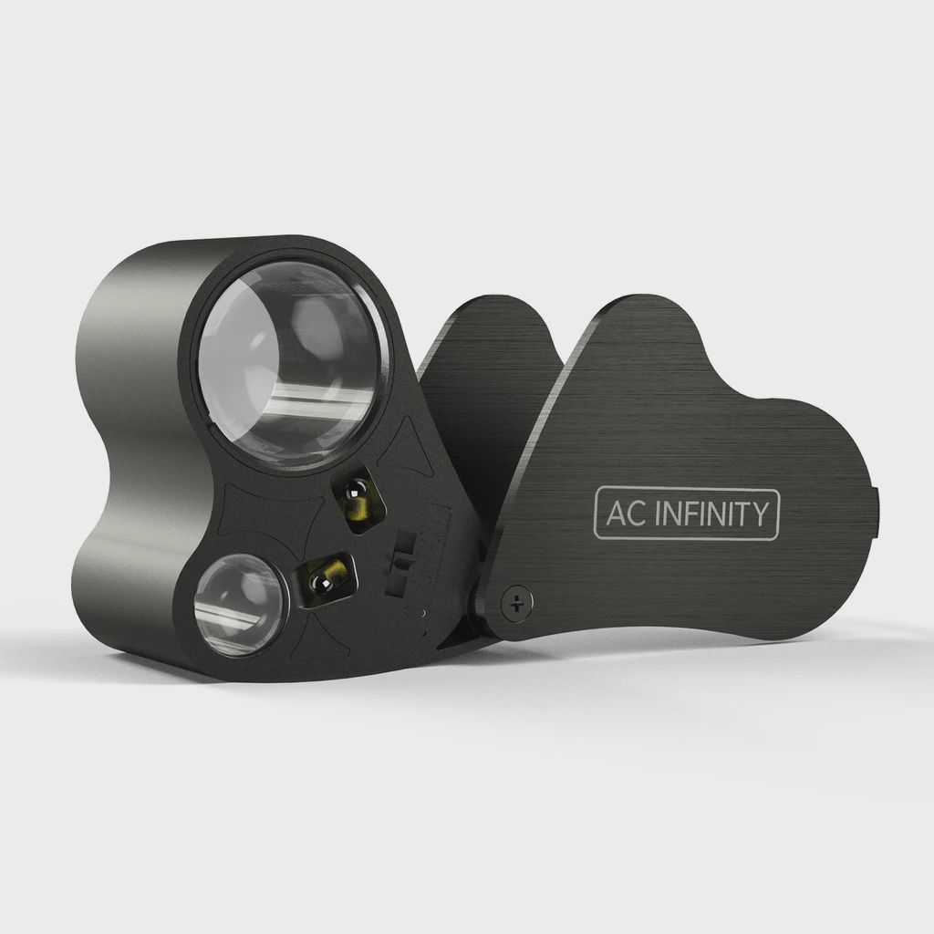 AC INFINITY Jewelers Loupe, Pocket Magnifying Glass with LED Light &amp; Dual Lenses