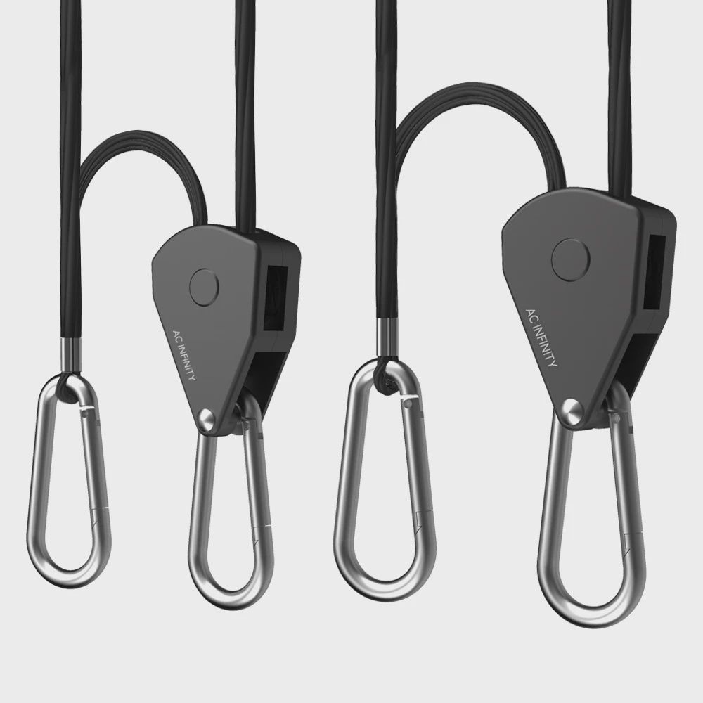 AC INFINITY HEAVY-DUTY ADJUSTABLE ROPE CLIP HANGER, ONE PAIR