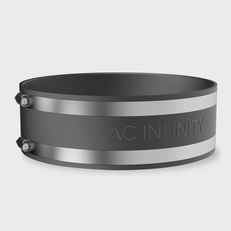 AC INFINITY 8" NOISE REDUCTION CLAMP, DUCT COIUPLER WITH STAINLESS STEEL CLAMPS