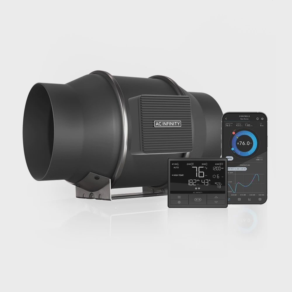 CLOUDLINE T6, Quiet Inline Fan 6" with Temperature Humidity VPD Controller