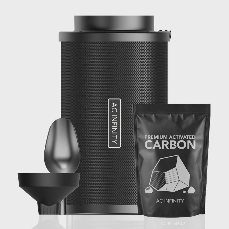 Refillable Carbon Filter Kit 8" with Extra Charcoal Refill