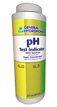 8 OZ GENERAL HYDROPONICS PH TEST INDICATOR SOLUTION