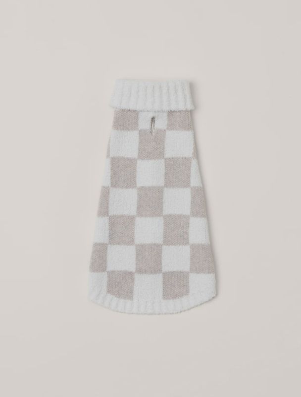 Cozychic Cotton Checkered Pet Sweater