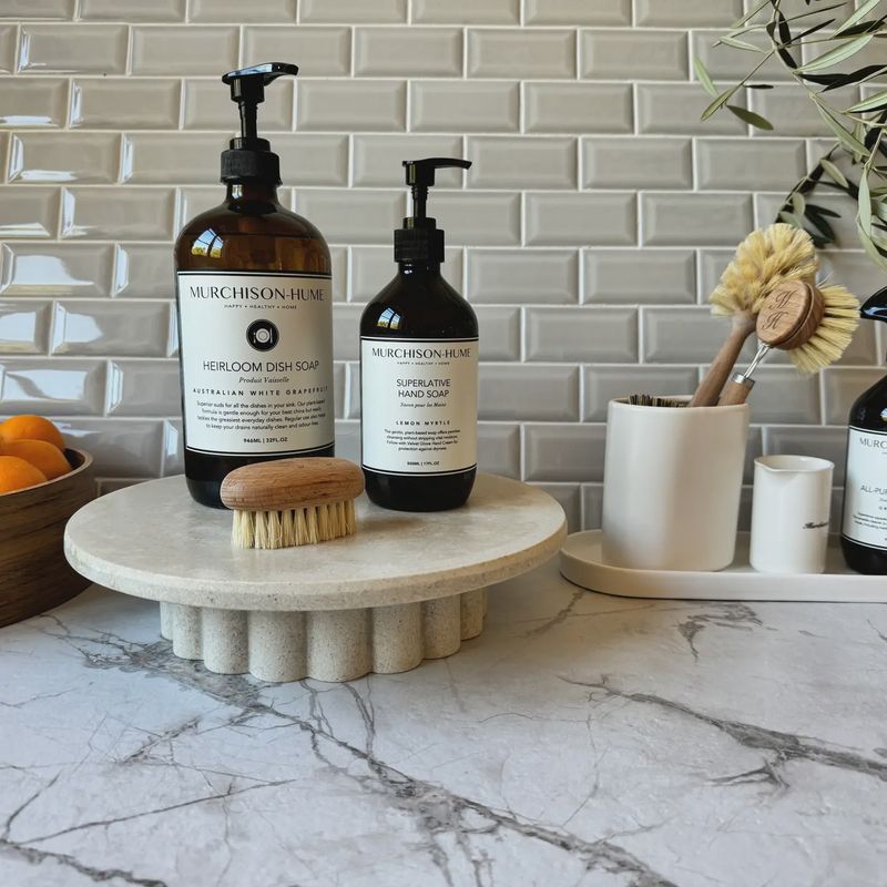 Heirloom Dish Soap in Glass Dispenser