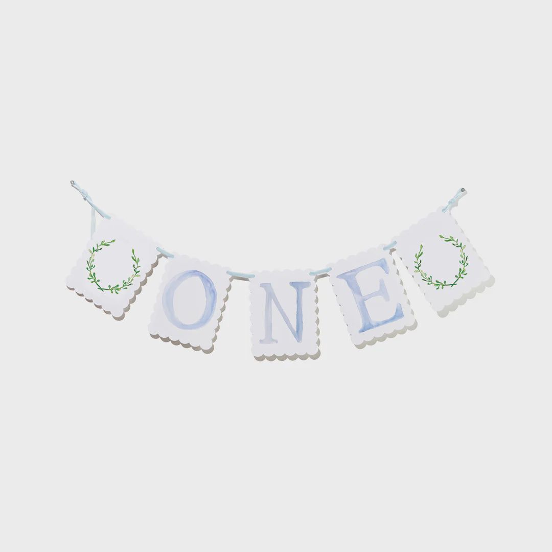 &quot;One&quot; Highchair Banner, Color: Blue