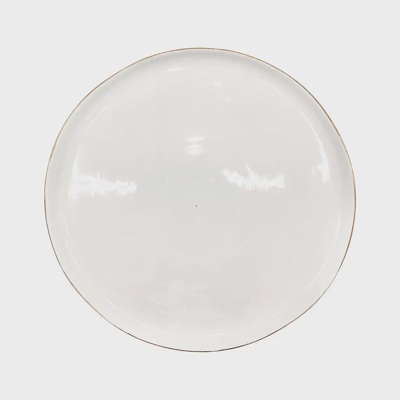 Abbesses Dinner Plate  Large Gold Rim