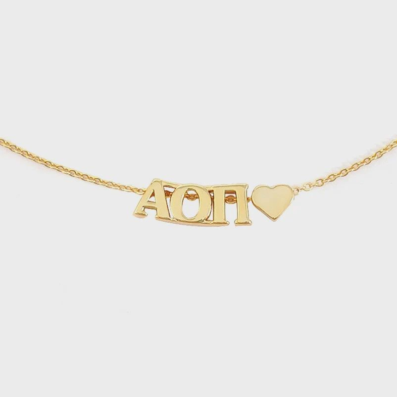 I Love My Sorority Necklace, Greek Orgs: AOII