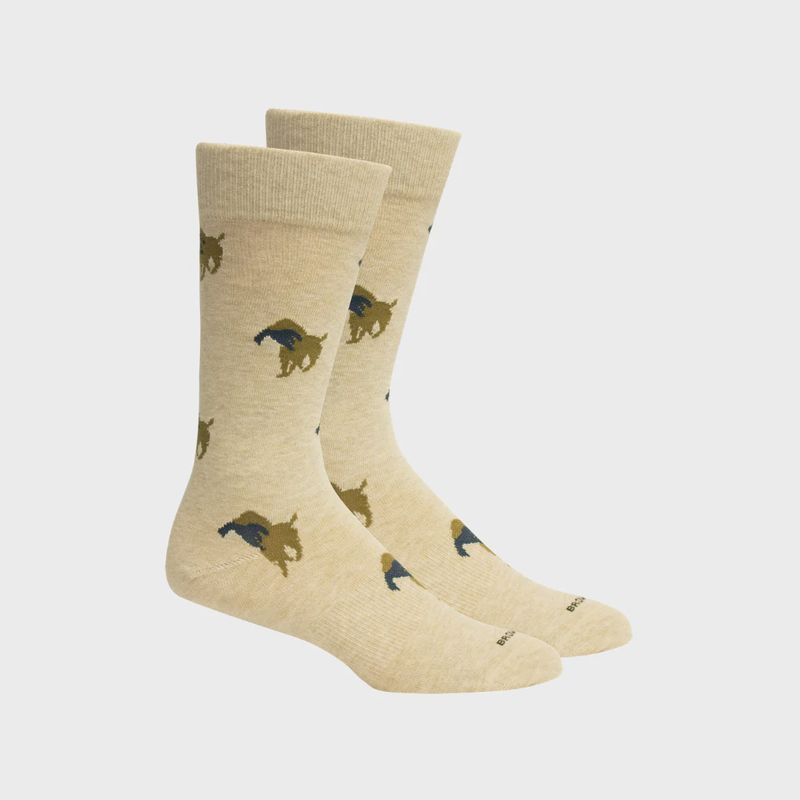 Men&#39;s Brown Dog Socks