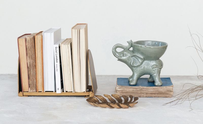 Adjustable Book Ends Antique Gold