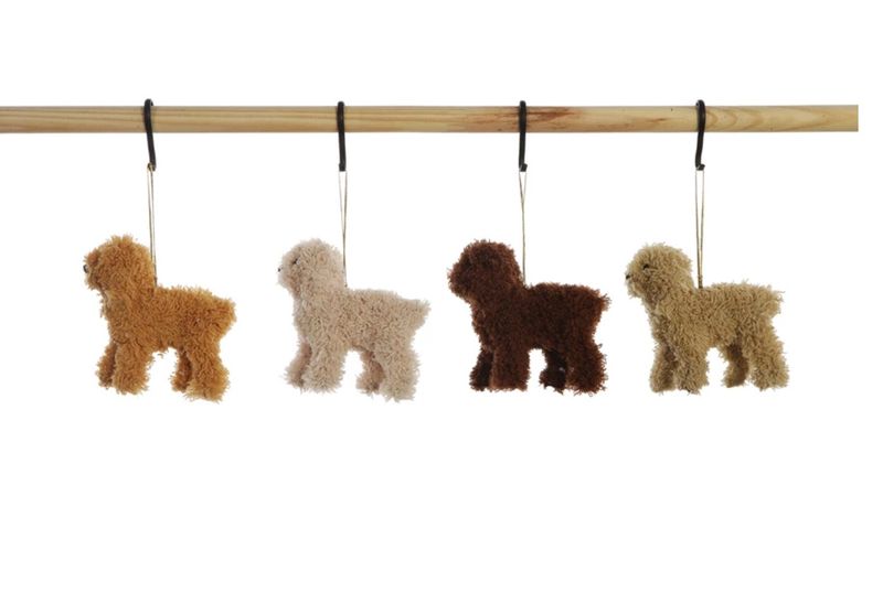 Furry Poodle Ornaments