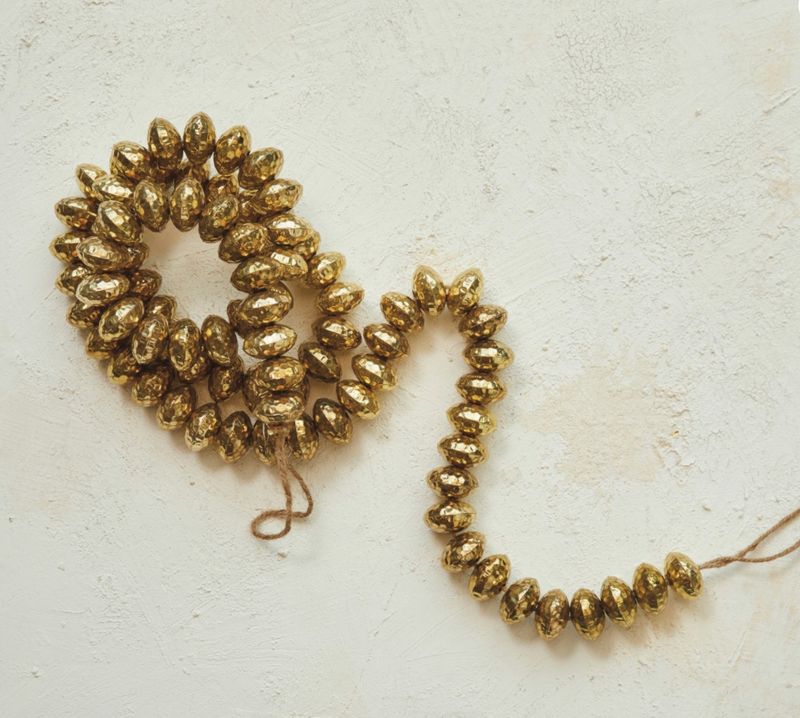Hammered Metal Gold Ball Garland