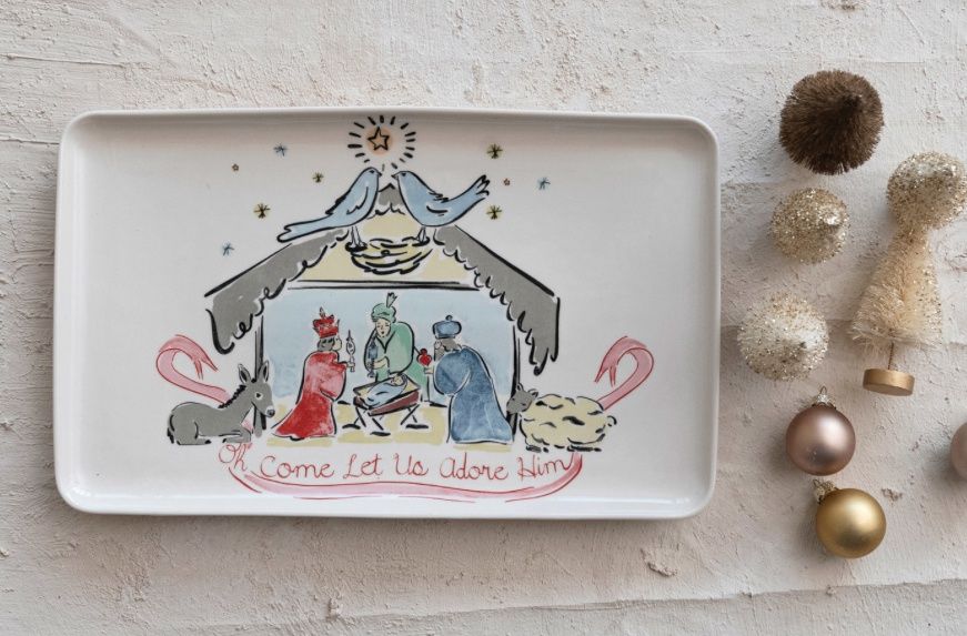 Oh Come Let Us Adore Him Platter