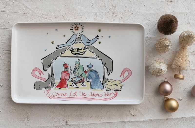 Oh Come Let Us Adore Him Platter