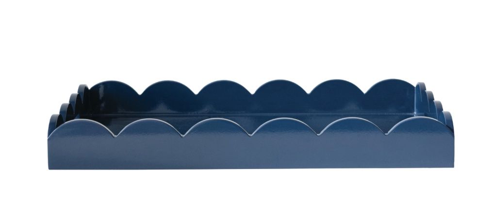 Lacquered Navy Rectangular Tray