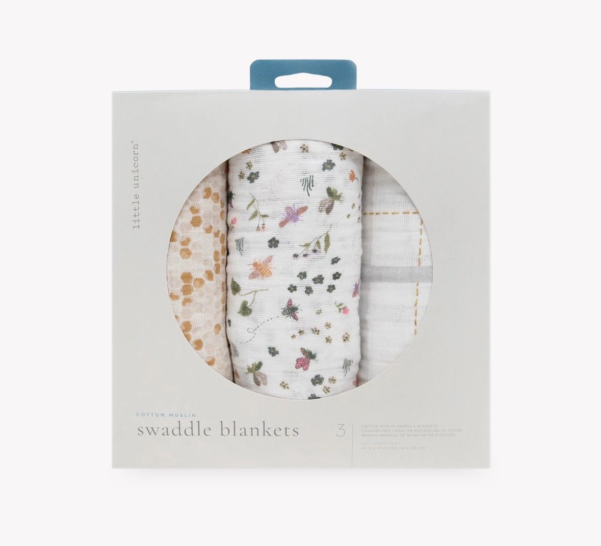 Garden Bees Set Of 3 Swaddle