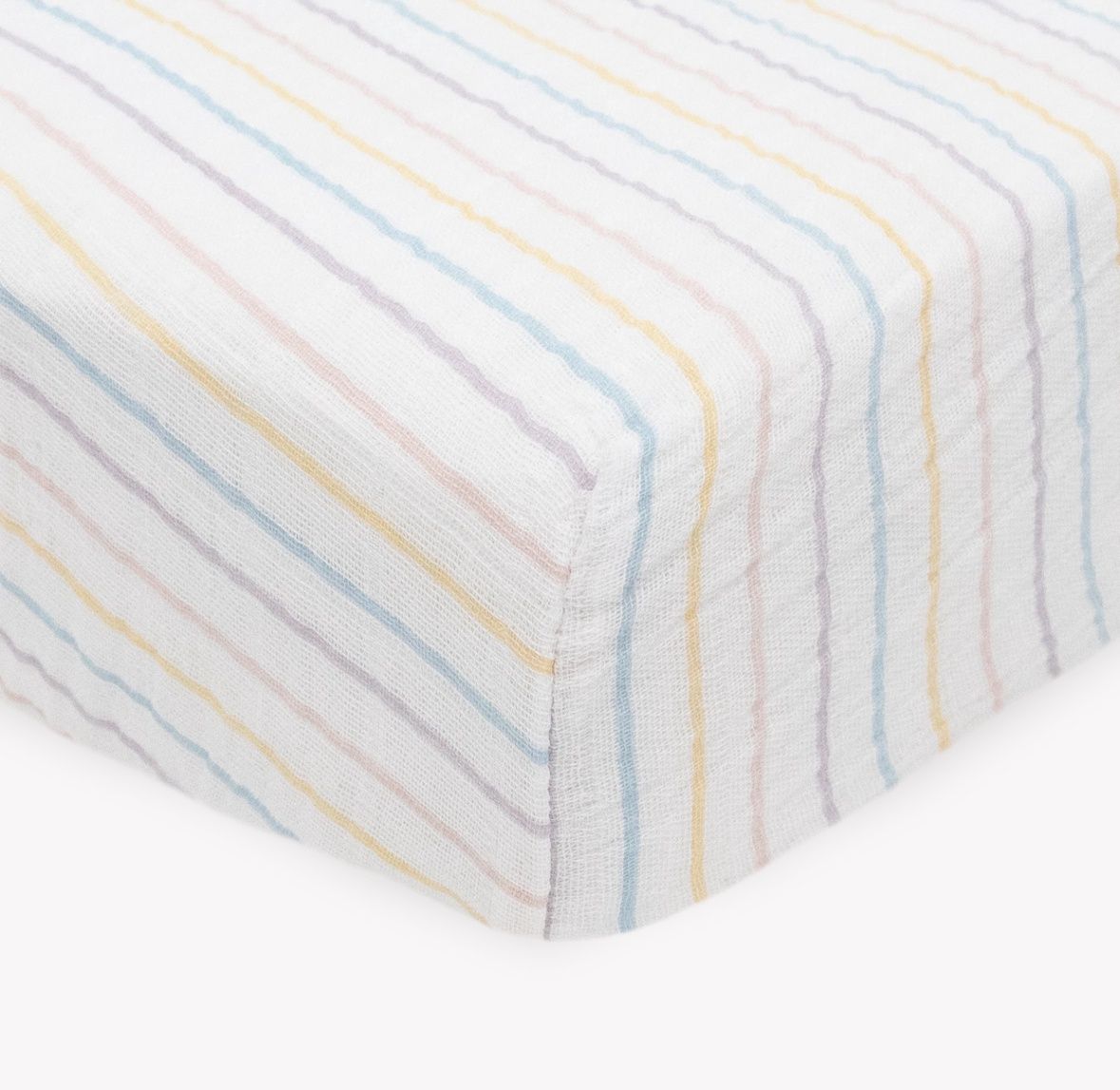 Unicorn Stripe Crib Sheet