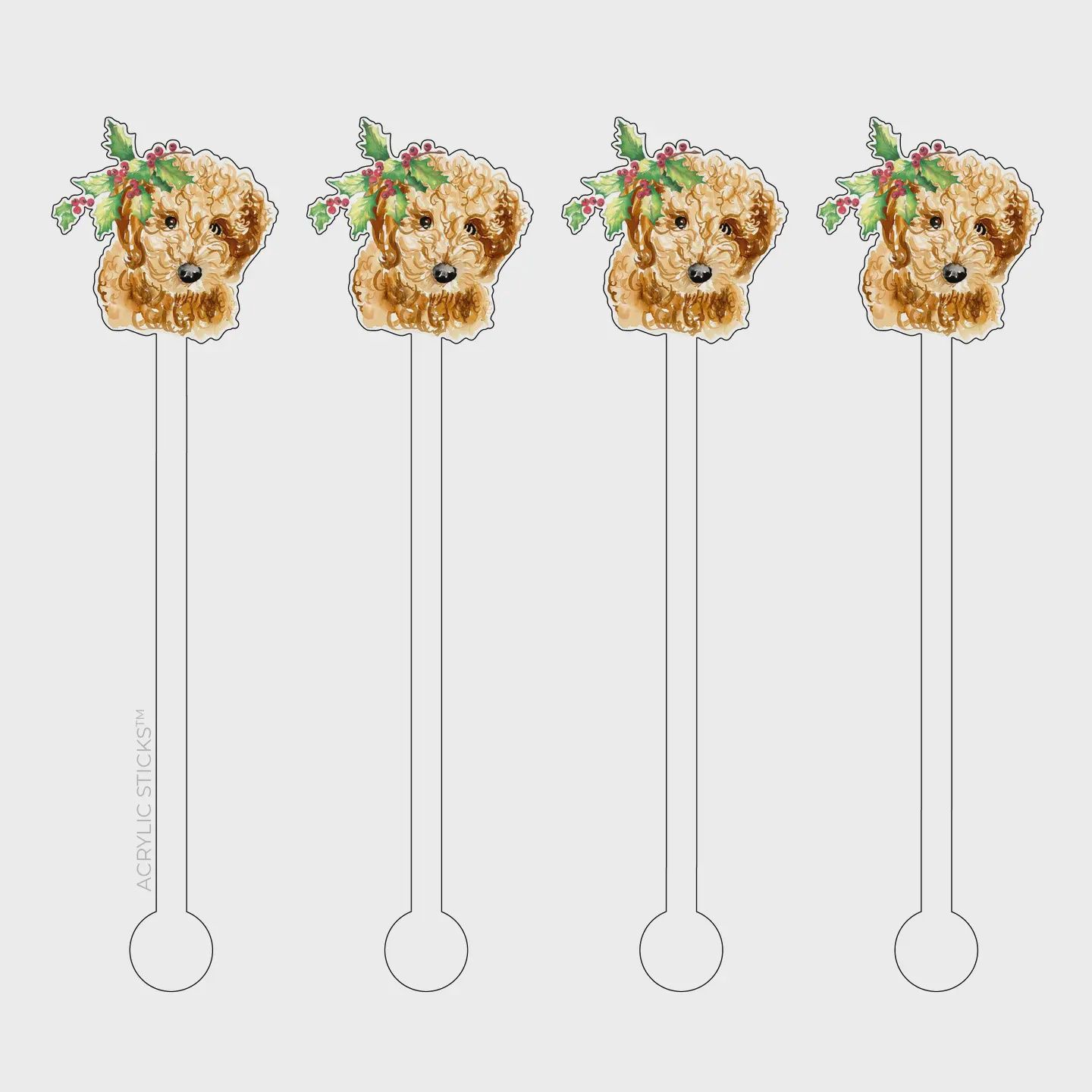 Little Miss Holly Curly Doodle Stir Sticks