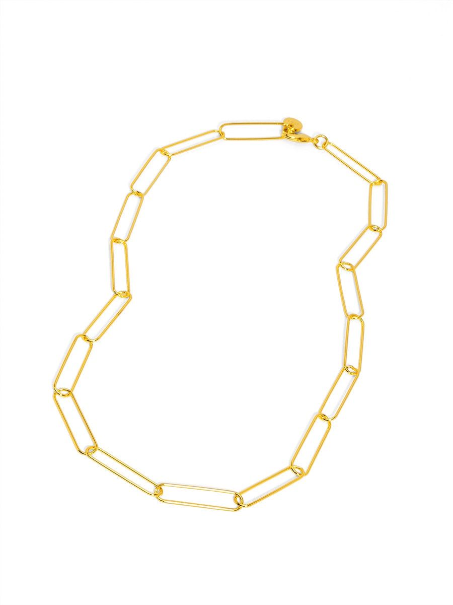 Elongated Paperclip Necklace
