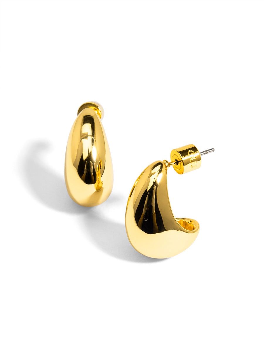 Chunky Metal Crescent Stud