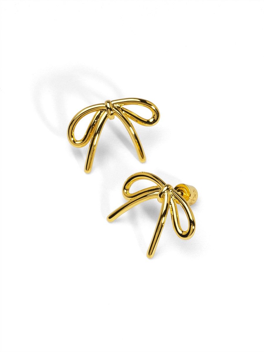 Small Gold Bow Stud