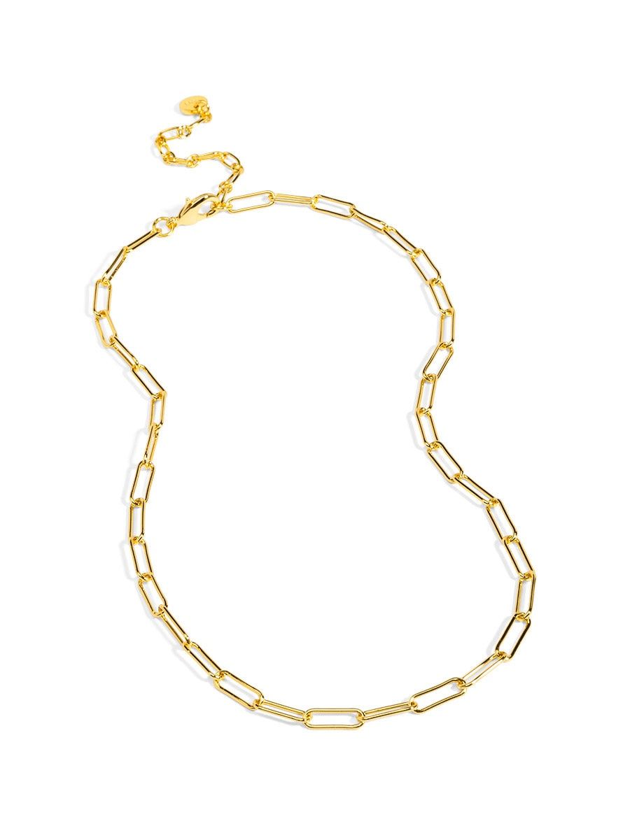 Gold-Plated Paperclip Necklace