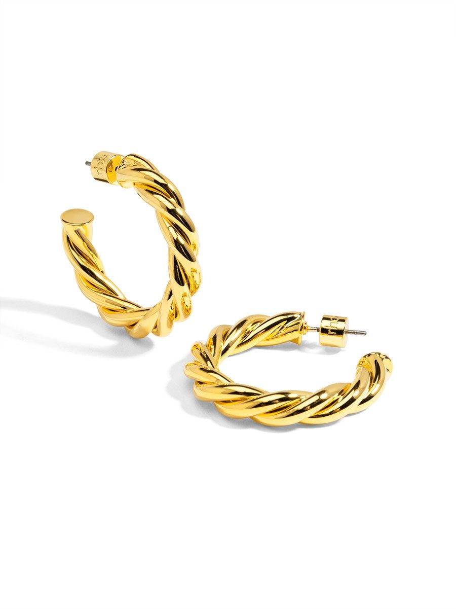 Twisted Gold Hoops