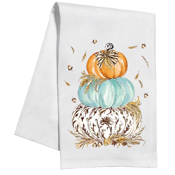 Seaglass Pumpkin Stack Tea Towel