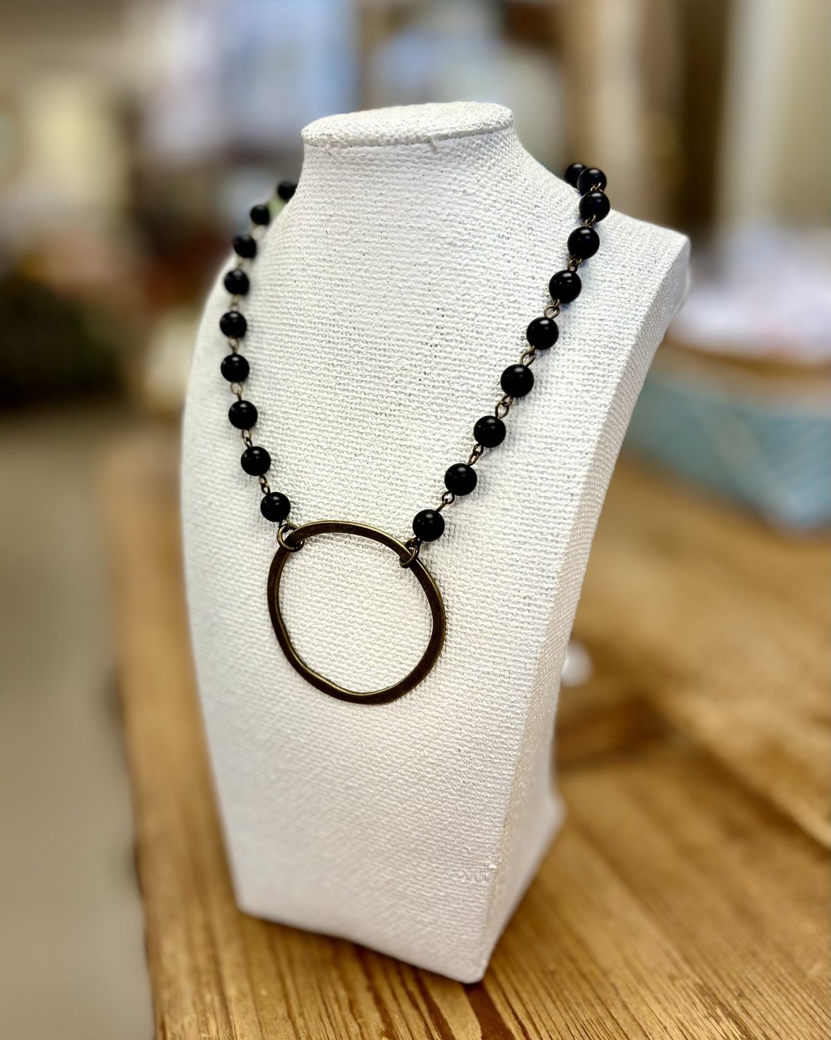 Selena Circle Stone Necklace