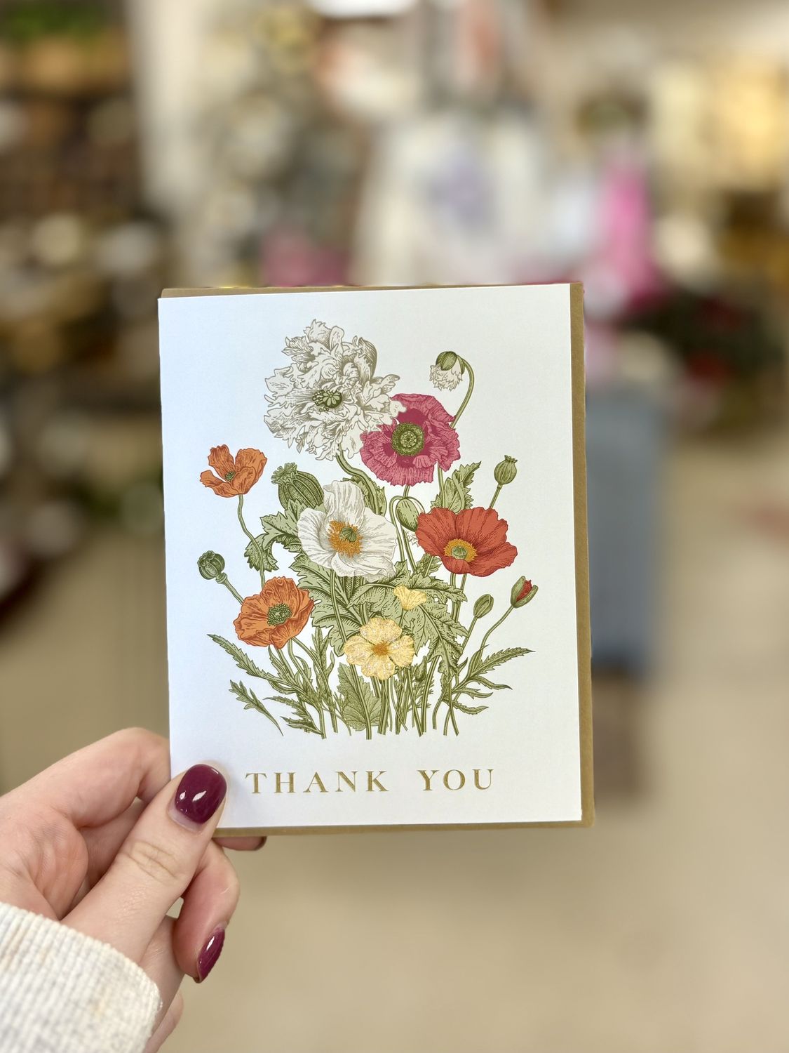 Thank You Cards, Color: Thank You Poppy Field