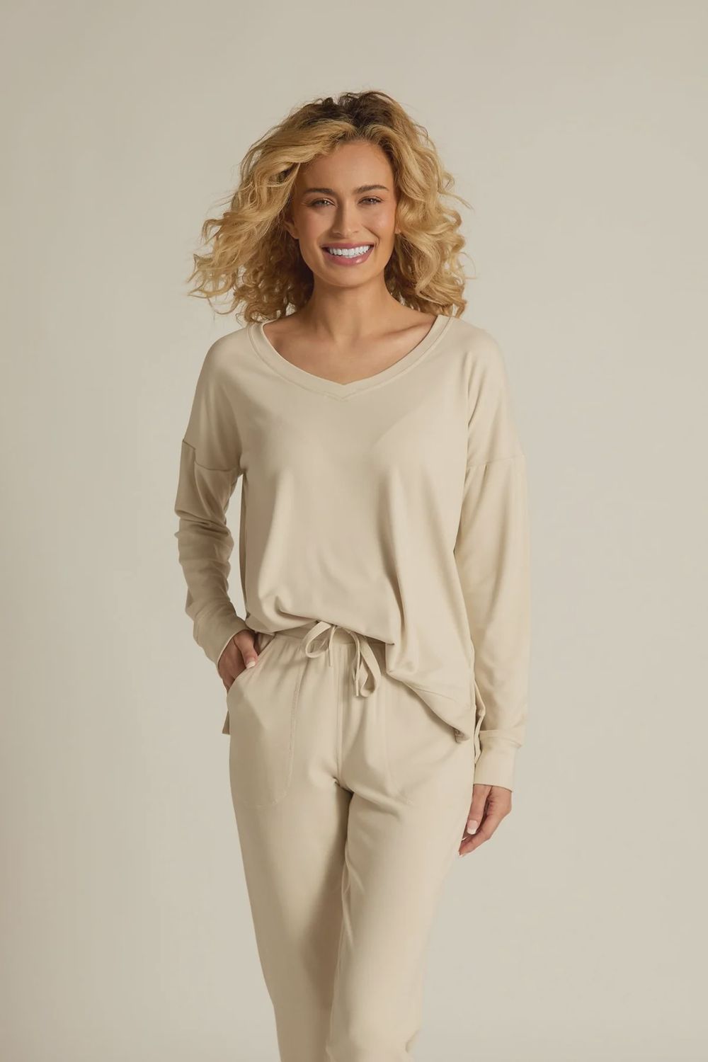 Soft Pullover, Color: Oatmeal, Size: Small
