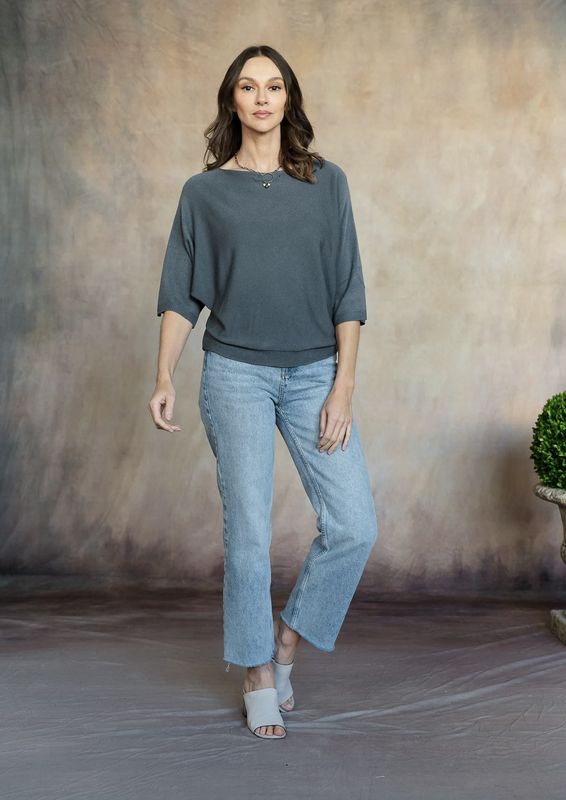 Estelle Knit Top Dark Grey
