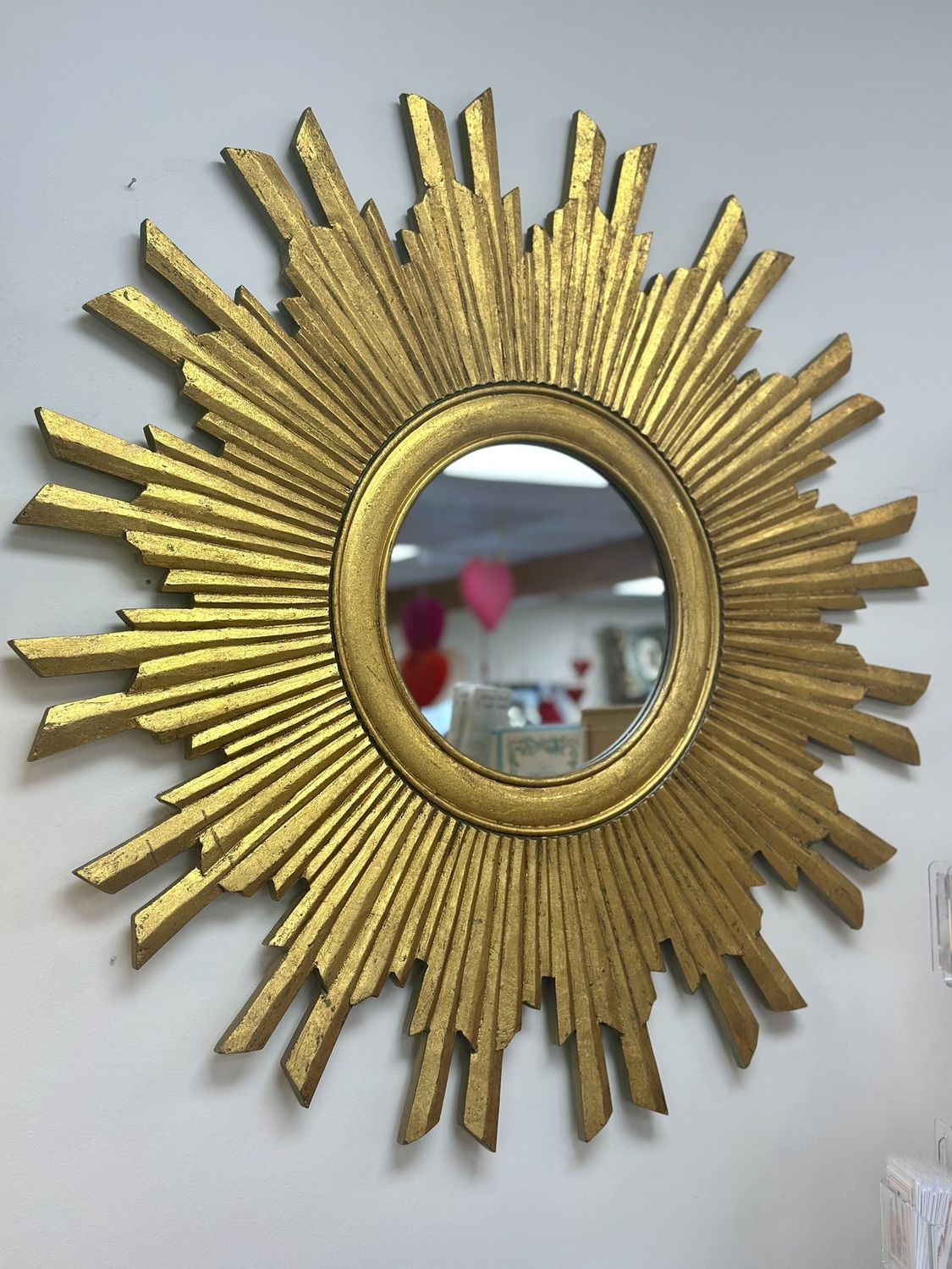 Round Sunburst Wall Mirror