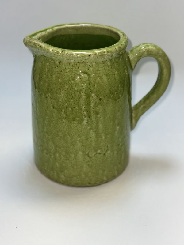 Green Crackle Pitcher Lg