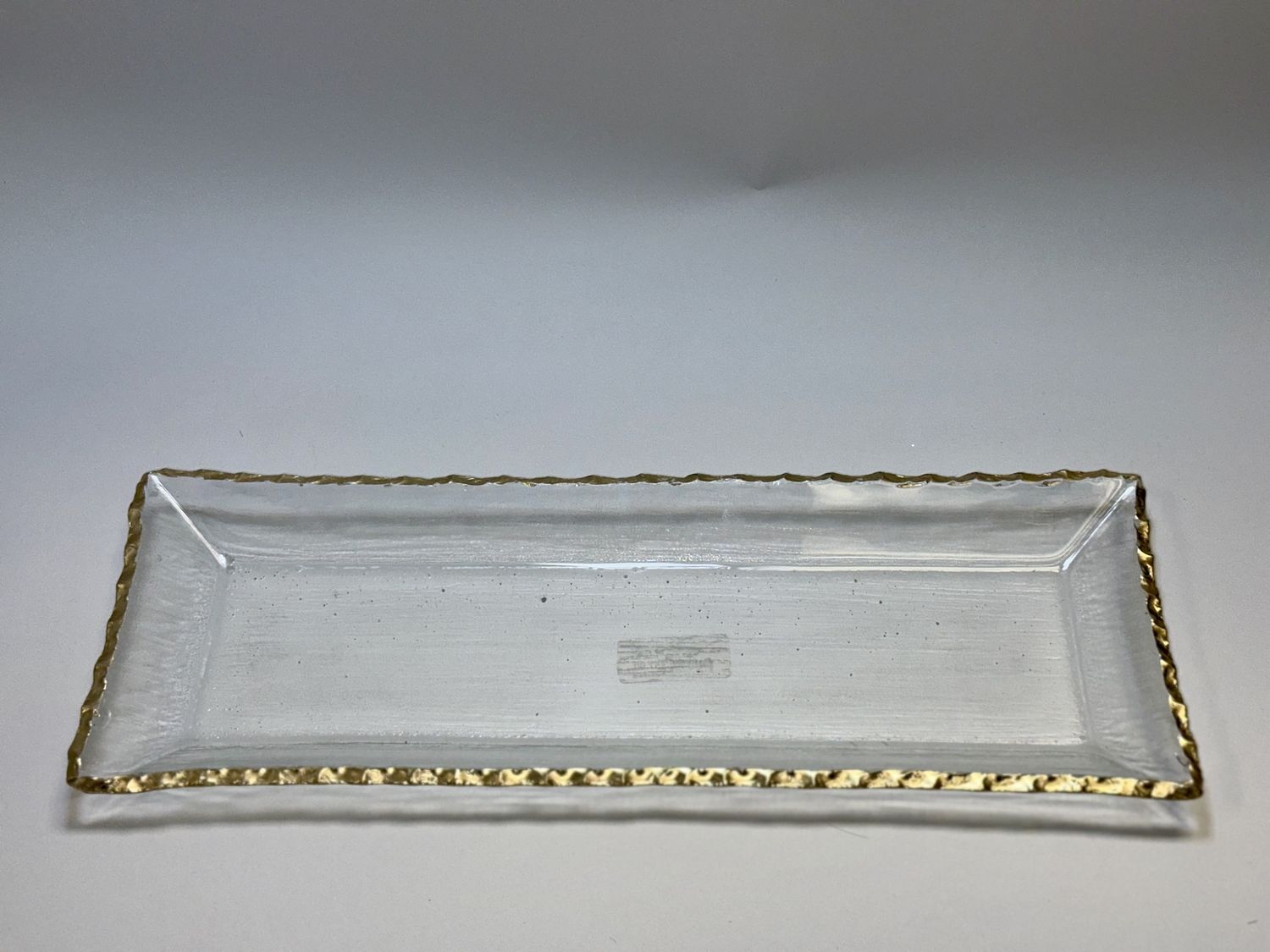 Textured Tray Gold Rim Lg, Style: Rectangular