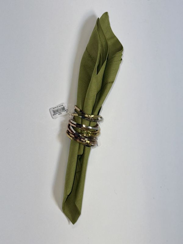 Green Linen Napkins Set/4